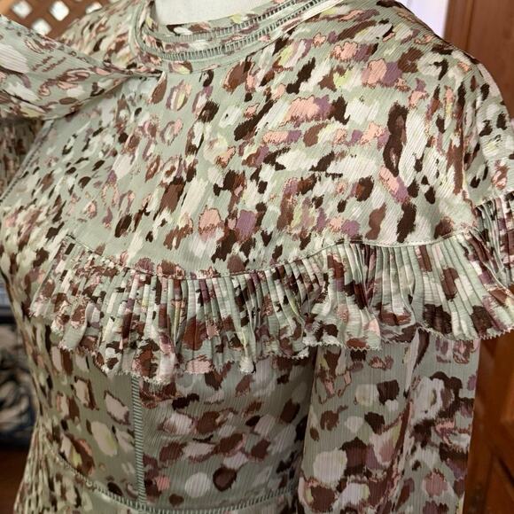 Ted Baker Orrsett Fit and Flare Mini ruffle cape Dress green US size 2 (size 0) - Picture 14 of 16